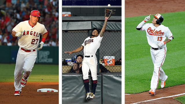 Trout, Buxton and Machado (Getty Images)