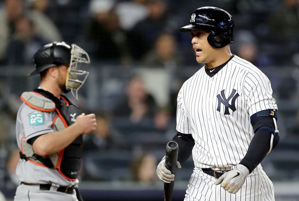 Why has Giancarlo Stanton struggled so much with fastball yankees baseball  shirt s?