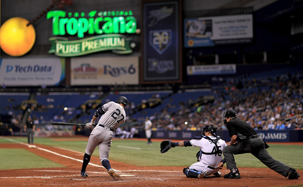 Luis Severino jumped from behind Gary Sanchez to snatch a popup